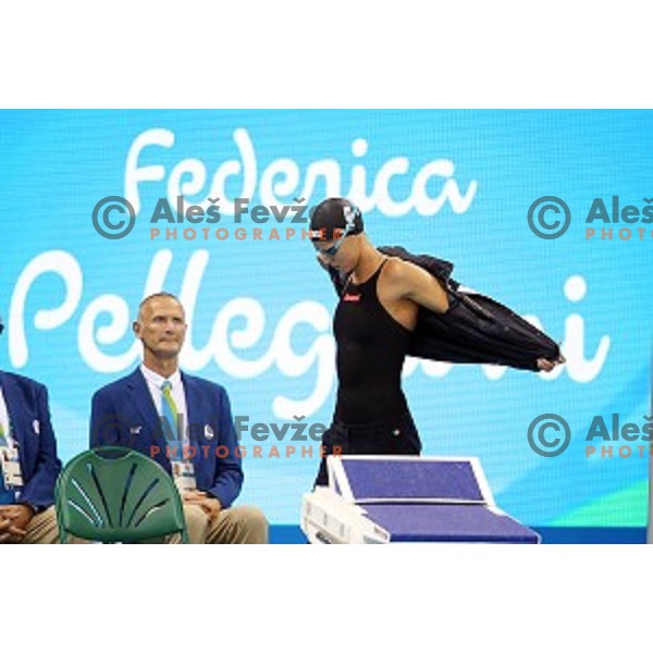swims in the Final of 200 meters freestyle at Rio de Janeiro 2016 Olympic games , Brasil on August 9, 2016