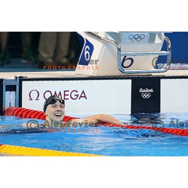 swims in the Final of 200 meters freestyle at Rio de Janeiro 2016 Olympic games , Brasil on August 9, 2016