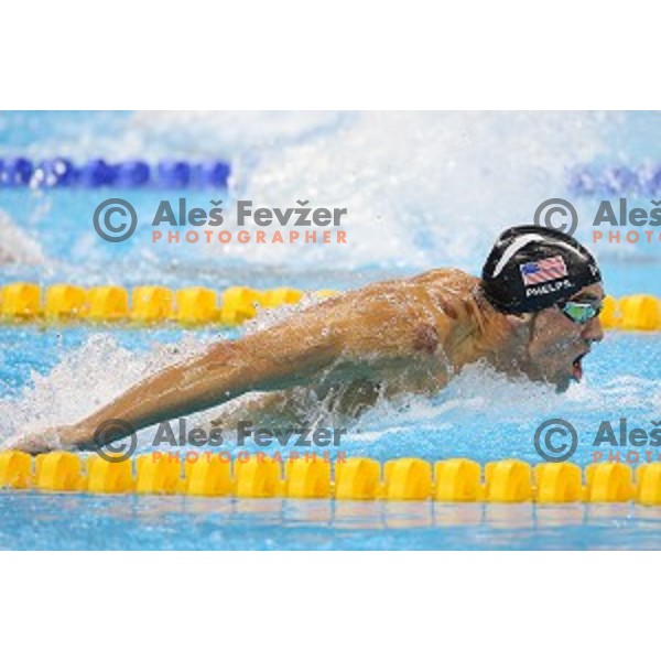 swims in the Final of 200 meters freestyle at Rio de Janeiro 2016 Olympic games , Brasil on August 9, 2016