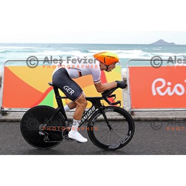 Tony Martin (GER) races at Men\'s 54 km Time trial in Pontal at Rio de Janeiro 2016 Olympic games , Brasil on August 10, 2016