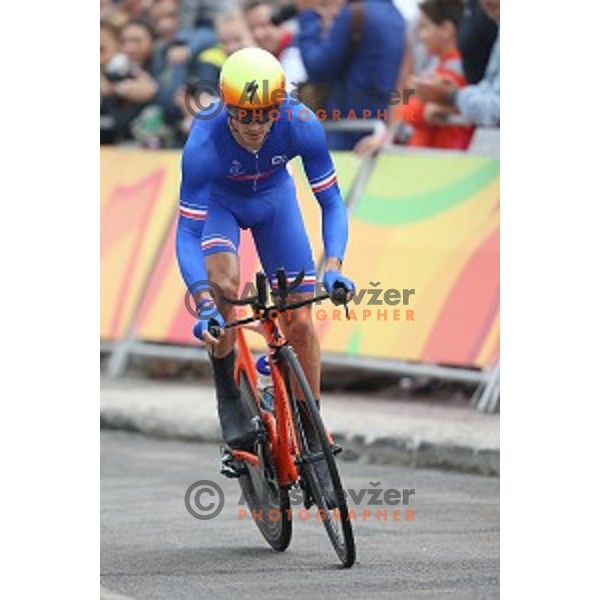 Julian Alaphilippe (FRA) races at Men\'s 54 km Time trial in Pontal at Rio de Janeiro 2016 Olympic games , Brasil on August 10, 2016