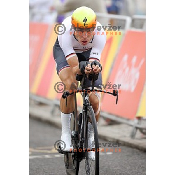 Tony Martin (GER) races at Men\'s 54 km Time trial in Pontal at Rio de Janeiro 2016 Olympic games , Brasil on August 10, 2016