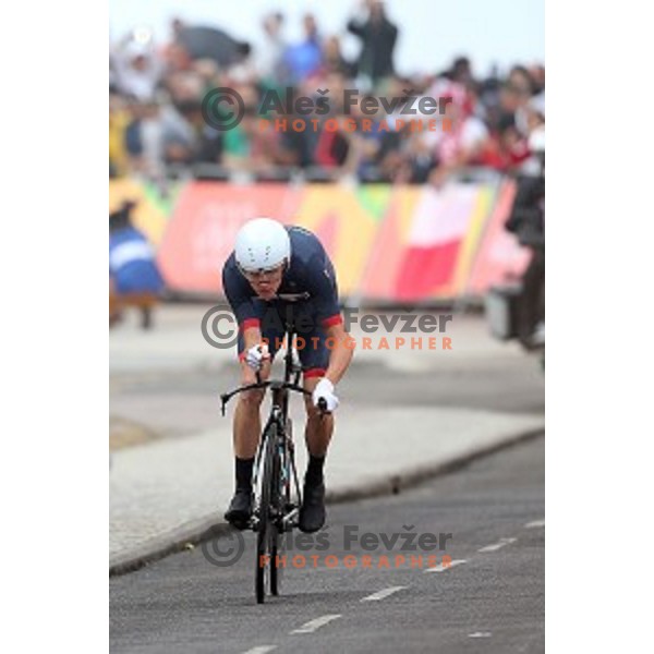 Cristopher Froome (GBR) races at Men\'s 54 km Time trial in Pontal at Rio de Janeiro 2016 Olympic games , Brasil on August 10, 2016