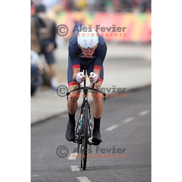 Cristopher Froome (GBR) races at Men\'s 54 km Time trial in Pontal at Rio de Janeiro 2016 Olympic games , Brasil on August 10, 2016