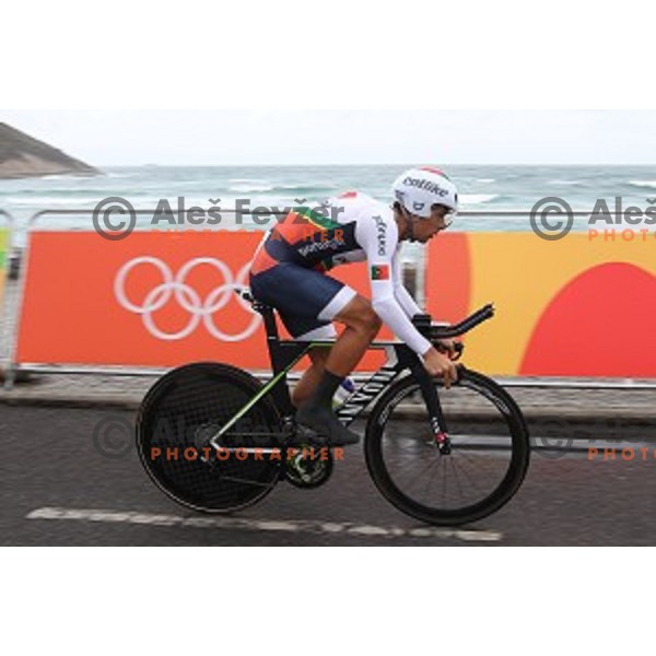 Nelson Oliviera (POR) races at Men\'s 54 km Time trial in Pontal at Rio de Janeiro 2016 Olympic games , Brasil on August 10, 2016
