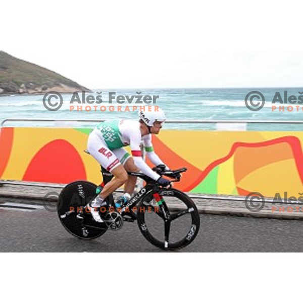 Vasil Kiryienka (BLR) races at Men\'s 54 km Time trial in Pontal at Rio de Janeiro 2016 Olympic games , Brasil on August 10, 2016