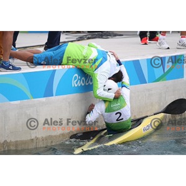 Peter Kauzer (SLO) winner of Silver Olympic medal in Men\'s Kayak slalom at Rio de Janeiro 2016 Olympic games , Brasil on August 10, 2016