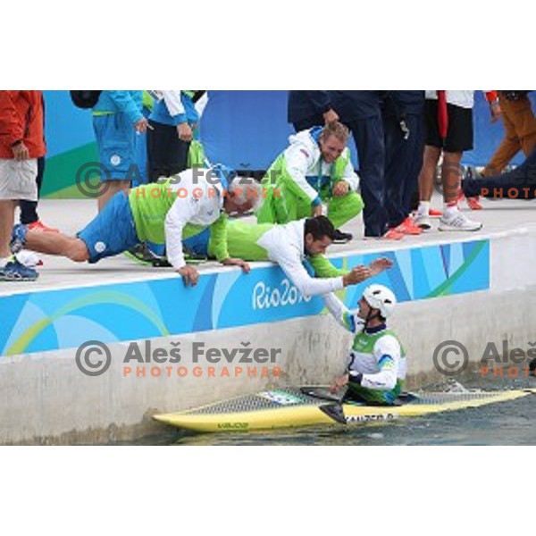 Peter Kauzer (SLO) winner of Silver Olympic medal in Men\'s Kayak slalom at Rio de Janeiro 2016 Olympic games , Brasil on August 10, 2016
