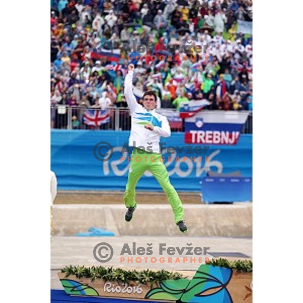 Peter Kauzer (SLO) winner of Silver Olympic medal in Men\'s Kayak slalom at Rio de Janeiro 2016 Olympic games , Brasil on August 10, 2016