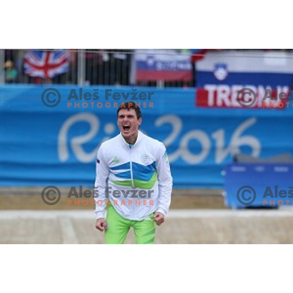 Peter Kauzer (SLO) winner of Silver Olympic medal in Men\'s Kayak slalom at Rio de Janeiro 2016 Olympic games , Brasil on August 10, 2016