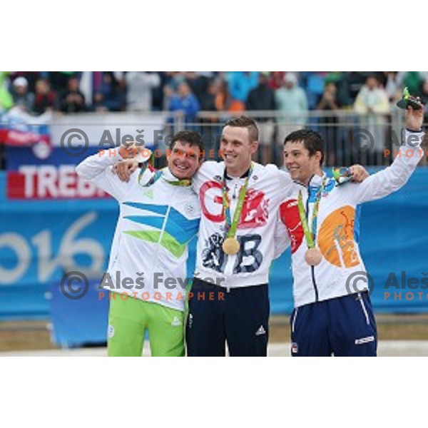 Peter Kauzer (SLO) winner of Silver Olympic medal in Men\'s Kayak slalom at Rio de Janeiro 2016 Olympic games , Brasil on August 10, 2016