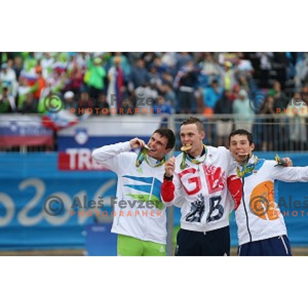 Peter Kauzer (SLO) winner of Silver Olympic medal in Men\'s Kayak slalom at Rio de Janeiro 2016 Olympic games , Brasil on August 10, 2016