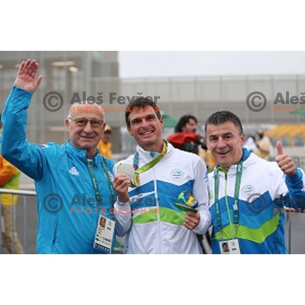 Peter Kauzer (SLO) winner of Silver Olympic medal in Men\'s Kayak slalom at Rio de Janeiro 2016 Olympic games , Brasil on August 10, 2016