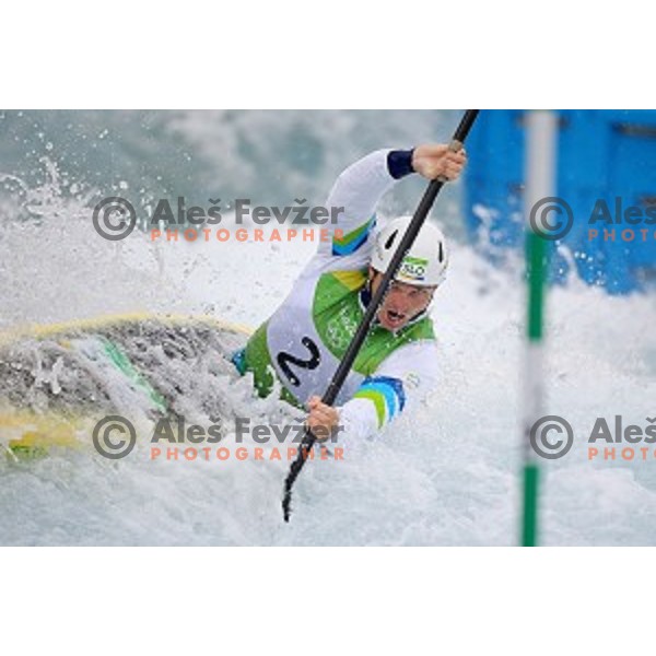 Peter Kauzer (SLO) winner of Silver Olympic medal in Men\'s Kayak slalom at Rio de Janeiro 2016 Olympic games , Brasil on August 10, 2016