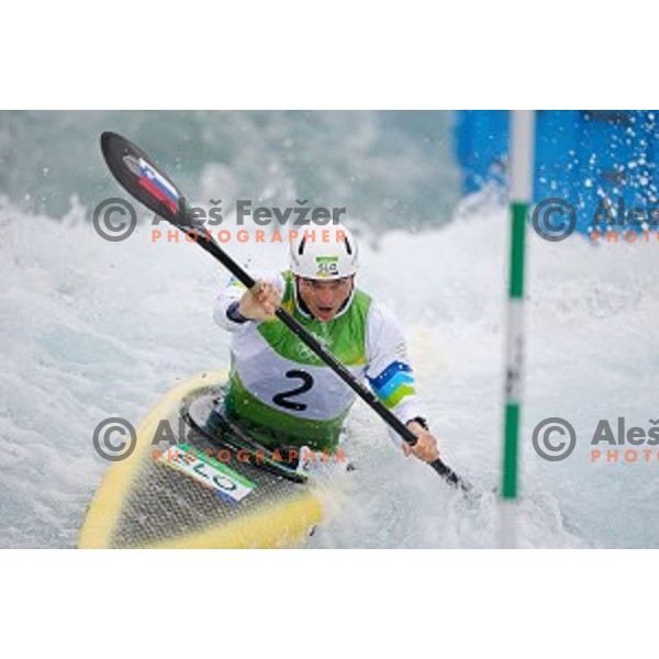 Peter Kauzer (SLO) winner of Silver Olympic medal in Men\'s Kayak slalom at Rio de Janeiro 2016 Olympic games , Brasil on August 10, 2016
