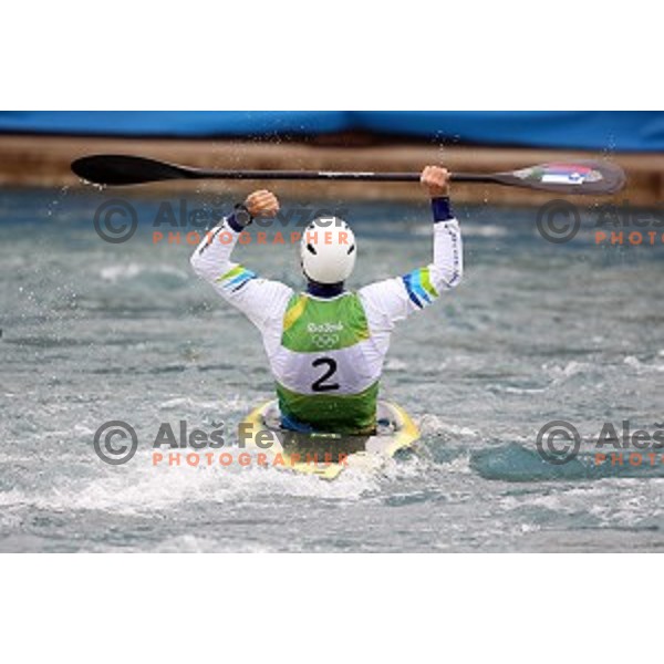 Peter Kauzer (SLO) winner of Silver Olympic medal in Men\'s Kayak slalom at Rio de Janeiro 2016 Olympic games , Brasil on August 10, 2016