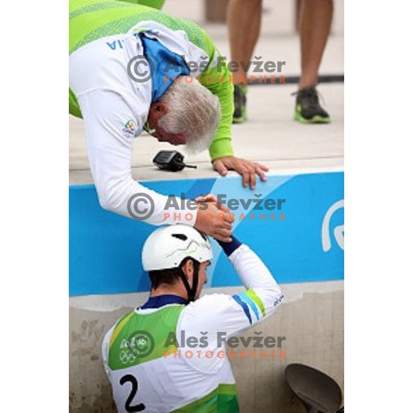 Peter Kauzer (SLO) winner of Silver Olympic medal in Men\'s Kayak slalom at Rio de Janeiro 2016 Olympic games , Brasil on August 10, 2016