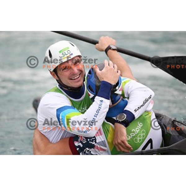 Peter Kauzer (SLO) winner of Silver Olympic medal in Men\'s Kayak slalom at Rio de Janeiro 2016 Olympic games , Brasil on August 10, 2016