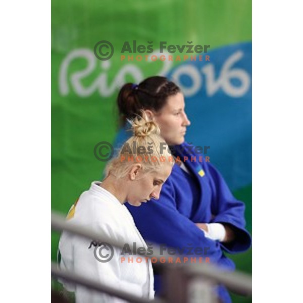 Anamari Velensek (SLO) fights with Turks (UKR) in second round of Judo Women\'s -78 kg category at Rio de Janeiro 2016 Olympic games , Brasil on August 11, 2016