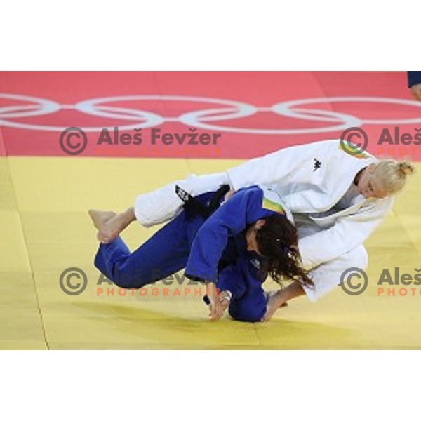 Anamari Velensek (SLO) fights with Turks (UKR) in second round of Judo Women\'s -78 kg category at Rio de Janeiro 2016 Olympic games , Brasil on August 11, 2016