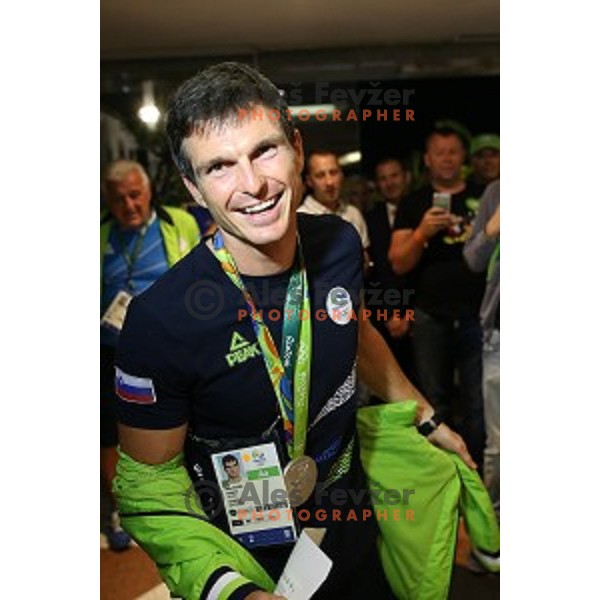 Peter Kauzer at reception for Slovenian medalists at Rio de Janeiro 2016 Olympic games in hotel Windsor Excelsior on Copacabana , Brazil on August 10, 2016