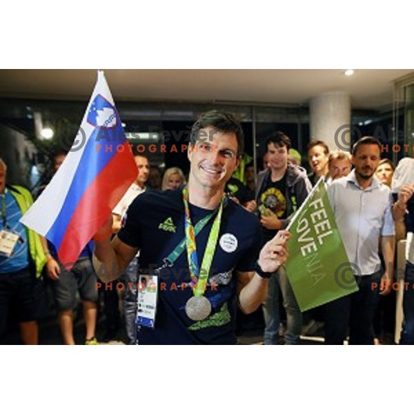 Peter Kauzer at reception for Slovenian medalists at Rio de Janeiro 2016 Olympic games in hotel Windsor Excelsior on Copacabana , Brazil on August 10, 2016