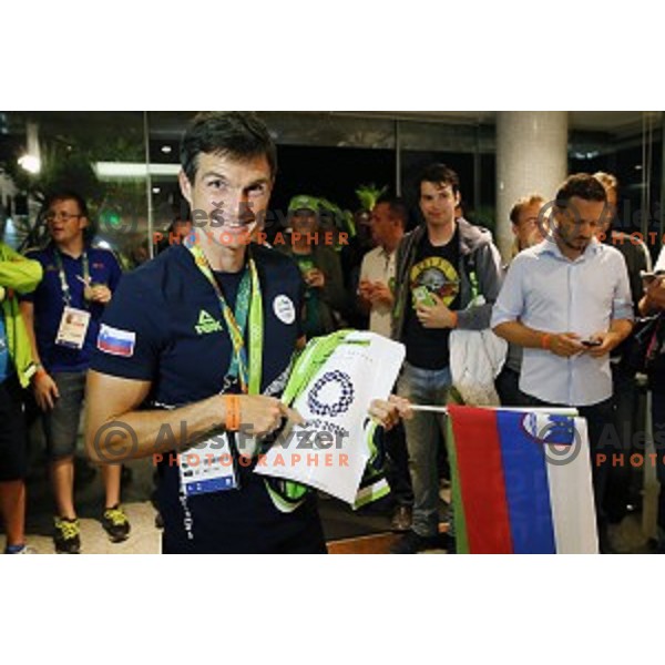 Peter Kauzer at reception for Slovenian medalists at Rio de Janeiro 2016 Olympic games in hotel Windsor Excelsior on Copacabana , Brazil on August 10, 2016