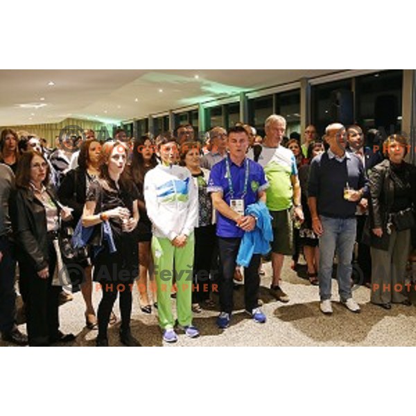 Reception for Slovenian medalists at Rio de Janeiro 2016 Olympic games in hotel Windsor Excelsior on Copacabana , Brasil on August 10, 2016