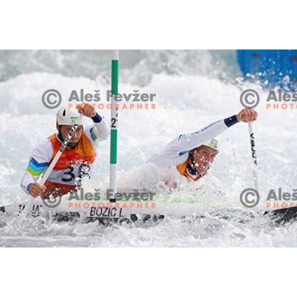 Saso Taljat and Luka Bozic (SLO) in action during the Final of Canoe C-2 slalom race in Deodoro White water stadium at Rio de Janeiro 2016 Olympic games , Brazil on August 11, 2016