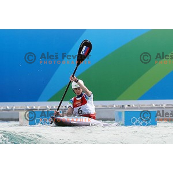 Ursa Kragelj (SLO) in action during the Final of Women\'s kayak slalom race in Deodoro White water stadium at Rio de Janeiro 2016 Olympic games , Brazil on August 11, 2016