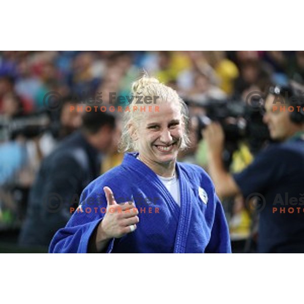Anamari Velensek (SLO) Olympic bronze medalist in Judo Women\'s -78 kg category at Rio de Janeiro 2016 Olympic games , Brasil on August 11, 2016