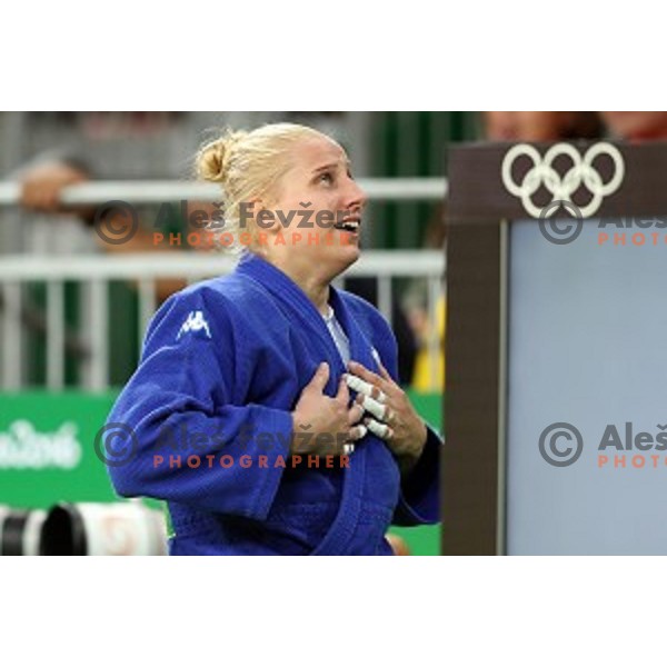 Anamari Velensek (SLO) Olympic bronze medalist in Judo Women\'s -78 kg category at Rio de Janeiro 2016 Olympic games , Brasil on August 11, 2016
