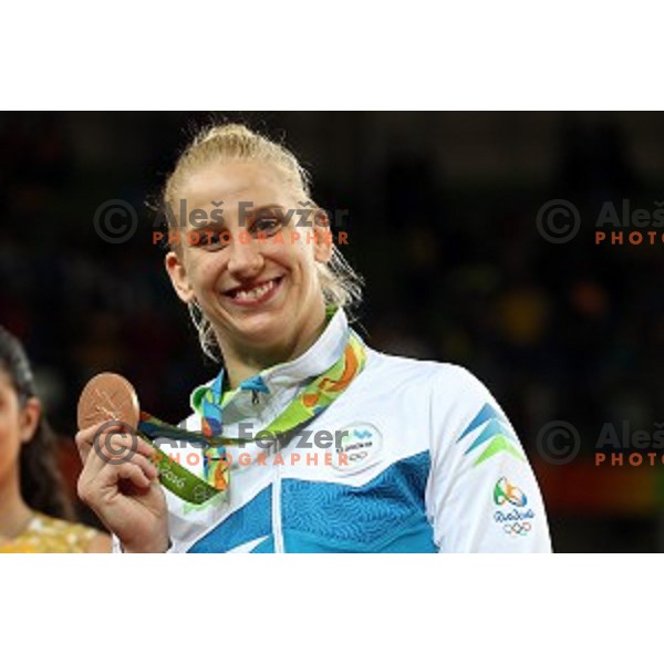 Anamari Velensek (SLO) Olympic bronze medalist in Judo Women\'s -78 kg category at Rio de Janeiro 2016 Olympic games , Brasil on August 11, 2016