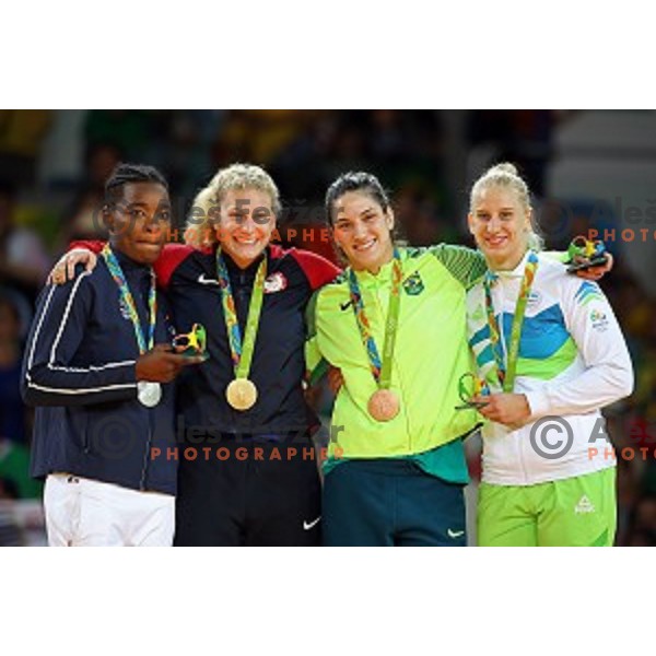 Anamari Velensek (SLO) Olympic bronze medalist in Judo Women\'s -78 kg category at Rio de Janeiro 2016 Olympic games , Brasil on August 11, 2016