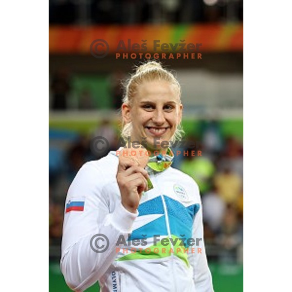 Anamari Velensek (SLO) Olympic bronze medalist in Judo Women\'s -78 kg category at Rio de Janeiro 2016 Olympic games , Brasil on August 11, 2016