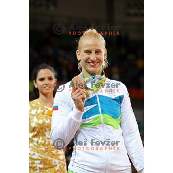 Anamari Velensek (SLO) Olympic bronze medalist in Judo Women\'s -78 kg category at Rio de Janeiro 2016 Olympic games , Brasil on August 11, 2016
