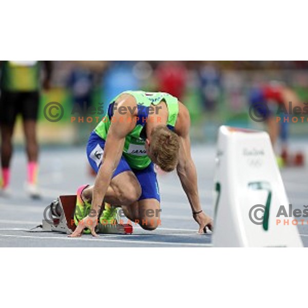 Luka Janezic of Slovenia runs in semi-final of 400 meters at Olympic Stadium during Rio de Janeiro 2016 Olympic games , Brazil on August 13 , 2016