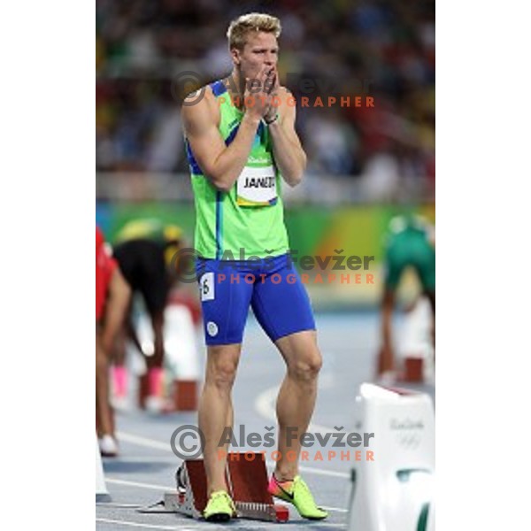 Luka Janezic of Slovenia runs in semi-final of 400 meters at Olympic Stadium during Rio de Janeiro 2016 Olympic games , Brazil on August 13 , 2016