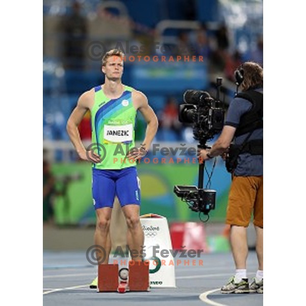 Luka Janezic of Slovenia runs in semi-final of 400 meters at Olympic Stadium during Rio de Janeiro 2016 Olympic games , Brazil on August 13 , 2016