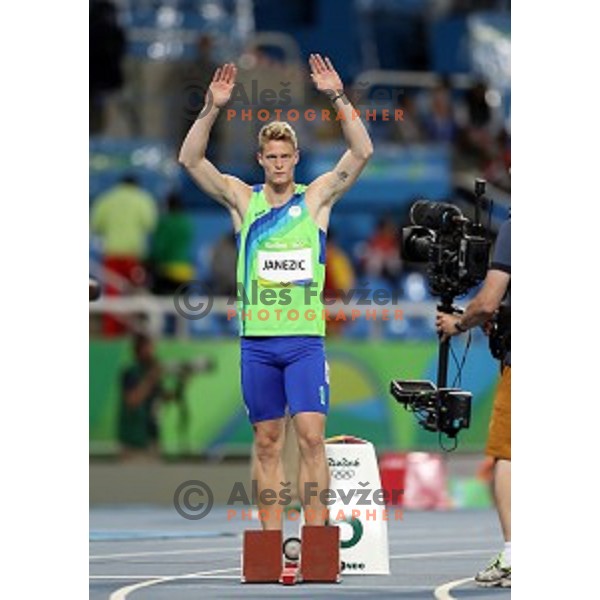 Luka Janezic of Slovenia runs in semi-final of 400 meters at Olympic Stadium during Rio de Janeiro 2016 Olympic games , Brazil on August 13 , 2016