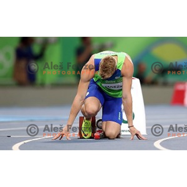 Luka Janezic of Slovenia runs in semi-final of 400 meters at Olympic Stadium during Rio de Janeiro 2016 Olympic games , Brazil on August 13 , 2016