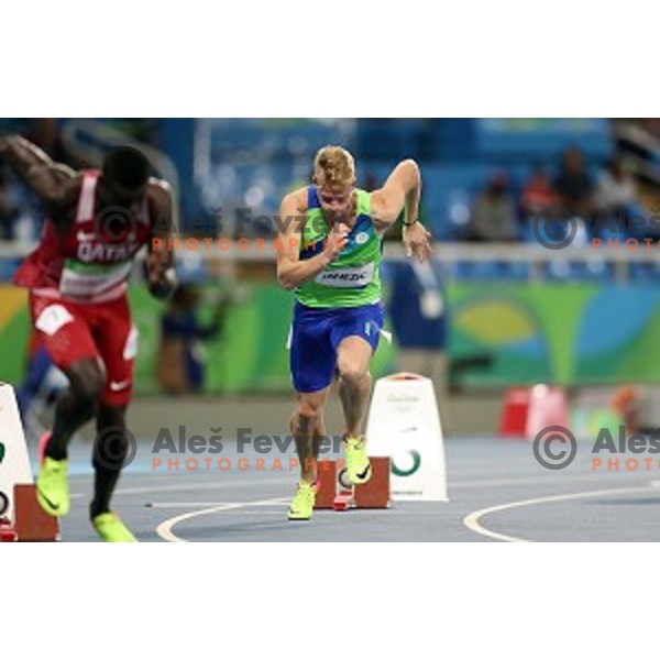 Luka Janezic of Slovenia runs in semi-final of 400 meters at Olympic Stadium during Rio de Janeiro 2016 Olympic games , Brazil on August 13 , 2016