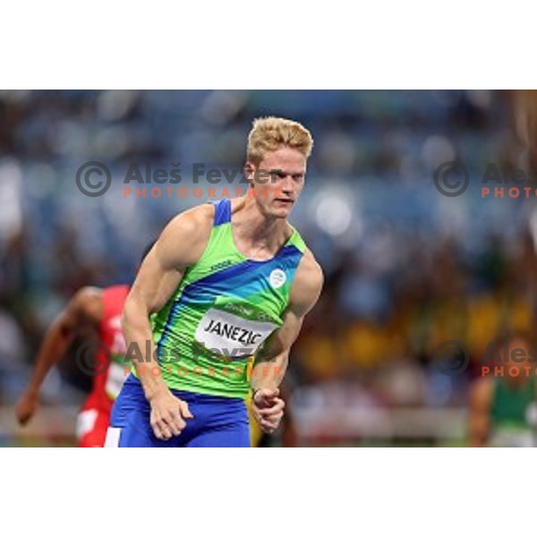 Luka Janezic of Slovenia runs in semi-final of 400 meters at Olympic Stadium during Rio de Janeiro 2016 Olympic games , Brazil on August 13 , 2016