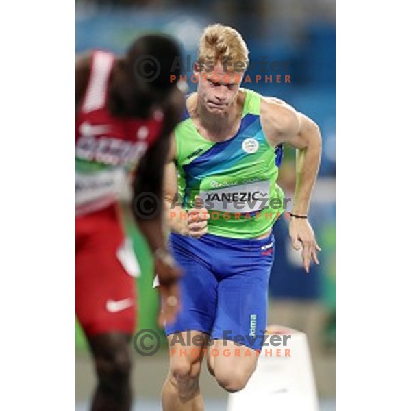 Luka Janezic of Slovenia runs in semi-final of 400 meters at Olympic Stadium during Rio de Janeiro 2016 Olympic games , Brazil on August 13 , 2016