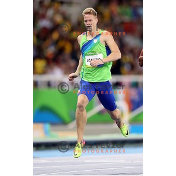Luka Janezic of Slovenia runs in semi-final of 400 meters at Olympic Stadium during Rio de Janeiro 2016 Olympic games , Brazil on August 13 , 2016