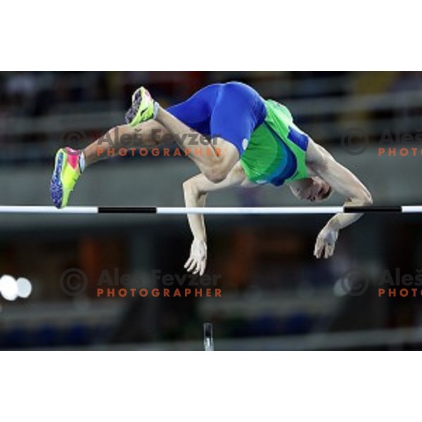 Robert Renner of Slovenia in pole vault qualification at Olympic Stadium during Rio de Janeiro 2016 Olympic games , Brazil on August 13 , 2016