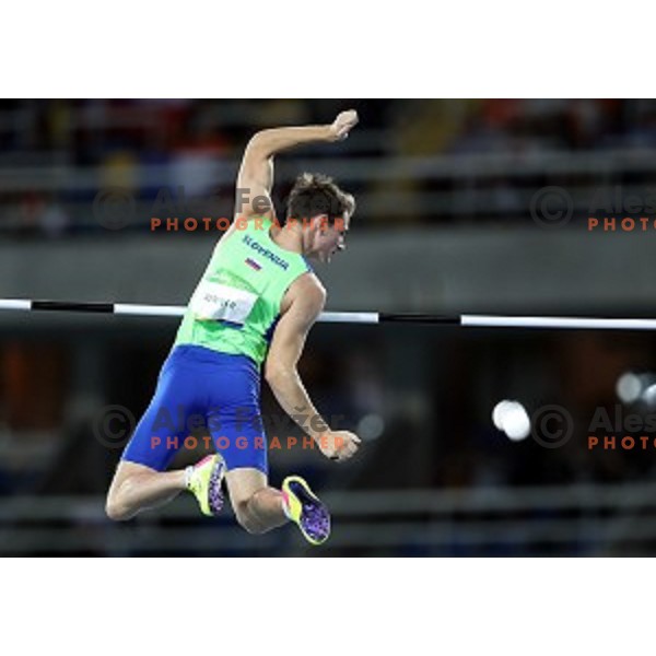 Robert Renner of Slovenia in pole vault qualification at Olympic Stadium during Rio de Janeiro 2016 Olympic games , Brazil on August 13 , 2016