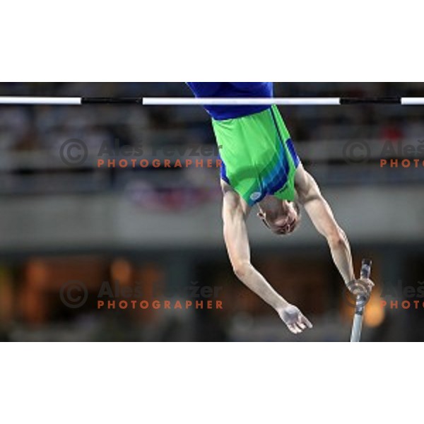Robert Renner of Slovenia in pole vault qualification at Olympic Stadium during Rio de Janeiro 2016 Olympic games , Brazil on August 13 , 2016