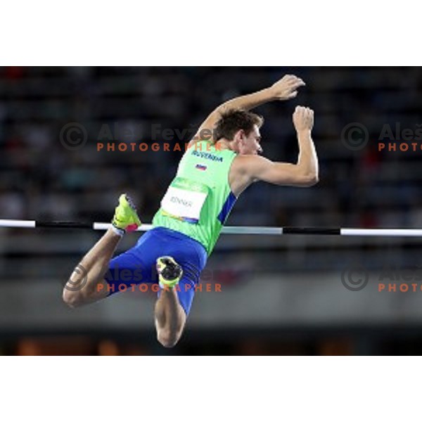 Robert Renner of Slovenia in pole vault qualification at Olympic Stadium during Rio de Janeiro 2016 Olympic games , Brazil on August 13 , 2016