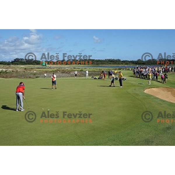 action during second round of Olympic golf tournament at Barra Golf course during Rio de Janeiro 2016 Olympic games , Brazil on August 12 , 2016